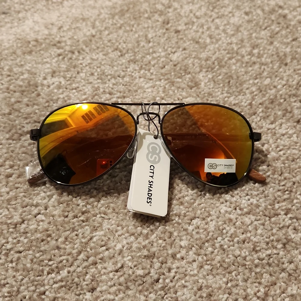 Yellow And Orange Frame Sunglasses